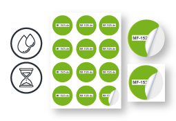 IMG: Folienetiketten mit Code Folienetiketten mit Code 